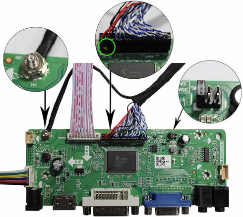 VSDISPLAY DVI VGA Audio LCD Controller Board Fit for 17 inch 4:3 1280X960 DV170YGZ-N10 DV170YGM-N10...