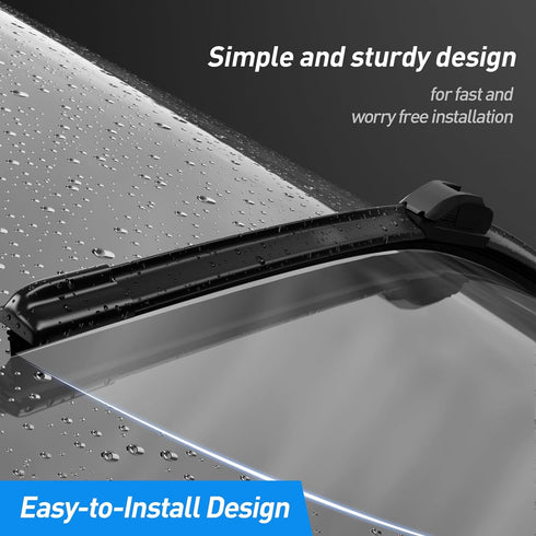 OEM Quality 24"+18" Front Windshield Wiper Blades - Replacement for Hyundai Elantra 2009-2012, Santa Fe 2006-2012, Premium All-Seasons Durable Sta...