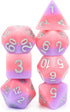 HD Polyhedral Dice Sets D&D Dice for Dungeon and Dragons RPG Role Playing Games MTG Pathfinder Table Top Games 7 Dice Set Bubble Gum...