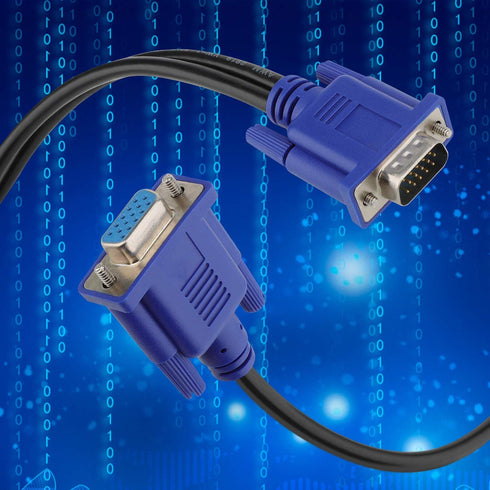 PASOW VGA Splitter Cable 1080P Dual VGA Monitor Y Cable 1 Male to 2 Female Adapter Cable Only for Screen Duplication - 1.5 Feet (No Screen Extensi...