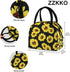 ZZKKO Sunflower Summer Lunch Bag Box Organizer Lunch Container Insulated Zipper Meal Prep Cooler Handbag For Women Men Home School Office Outdoor ...