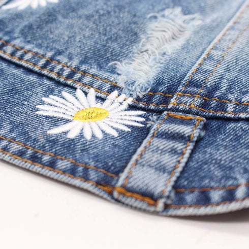 Pet Clothes Denim Dog Costume Summer Cowboy Vest Daisy Shirt Jeans Jacket Puppy Clothing for Chihuahua Yorkies...
