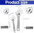 Adjustable Spanner Mini Nut Wrench Silver Shifting Spanner Wrench Small Adjustable Wrench with Chain Hand Knurl Tool for Repair Maintenance Automo...