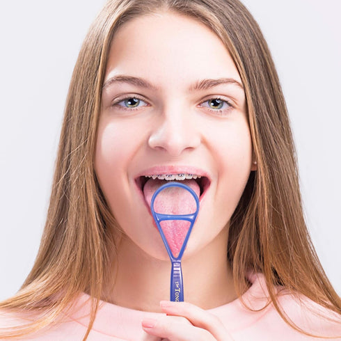 Tongue Scraper Cleaner - the Tongue Cleaner - End Bad Breath and Freshens Breath - Eliminate Bad Breath - Bad Breath Treatment (Color May Vary)...
