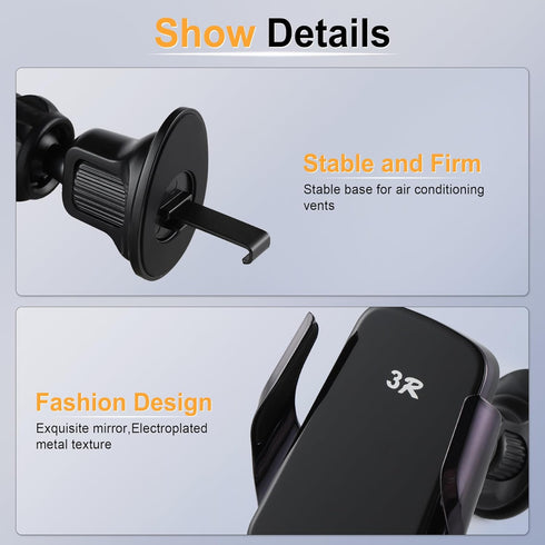 LivTee Wireless Car Charger Mount, Automatic Clamping Mount, 15W Fast Wireless Charging Car Phone Holder, Universal for All Mobile Phones, Fit for...