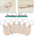 Taiyin 30 Pcs Leather Key Fob Kit for DIY Craft, PU Leather Key Fobs Blanks with Rivets and Key Rings for Laser Engraving Keychain Making Leather ...
