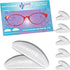 GMS Optical 1.3mm Ultra-Thin / 18mm Long Length - Anti-Slip Adhesive Contoured Silicone Eyeglass Nose Pads with Super Sticky Backing for Glasses, ...