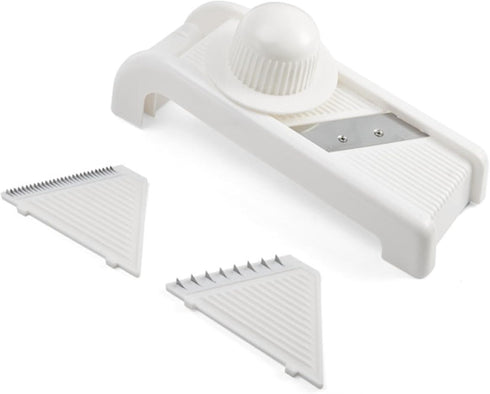 Farberware 5215832 Classic Mandoline Fruit and Vegetable Slicer with 3 Blades, White...