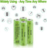 JINTION Solar Rechargeable Ni-MH AA Batteries AA 800 mAh Battery 4 Pack...