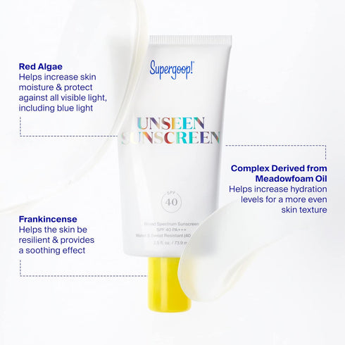 Supergoop! Unseen Sunscreen - SPF 40-0.5 fl oz - Invisible, Broad Spectrum Face Sunscreen - Weightless, Scentless, and Oil Free - For All Skin Typ...