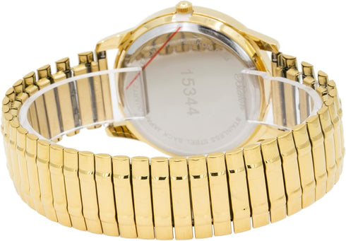 Blekon Collections Unisex Large Face Easy to Read 40mm Case Japanese Quartz Movement Stretch Band Watch (Gold)...