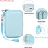 Label Maker Case for SUPVAN E10 Mini Bluetooth Label Printer, Extra Interior Mesh Pocket Fits Label Paper Cable, Blue. (CASE ONLY! Label Maker not...