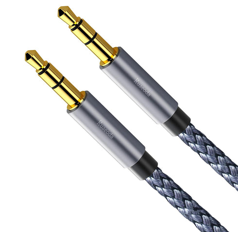 Aux Cord 2Pack 6 ft,3.5mm Audio Cable Male to Male Stereo Hi-Fi Sound Nylon Braided aux to aux 1/8 cable for Headphones Car Home Stereos Speakers ...