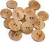 Olive Wood Buttons - 2 Holes / 5 Sizes - Reversible (12, 15, 18, 20 y 25 mm) - Manufactured in Europe (20 mm)...