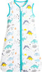 Baby Sleep Sack - 100% Cotton Wearable Blanket for Babies, 2-Way Zipper TOG 0.5,Dinosaur, 0-6 Months...