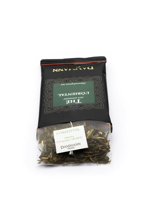 Dammann Freres Sachets, L'Ôriental Tea Bags, Premium Gourmet French Green Tea, Blend Passion Fruit, Peach, Strawberry Flavors, Individually Wrappe...