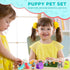 Pet Pretend Play Toys Set Realistic Pet Figures Playset Cat and Dog Care Role Play Educational Figures Toys Pet Dollhouse Toy Set for Boys Girls B...