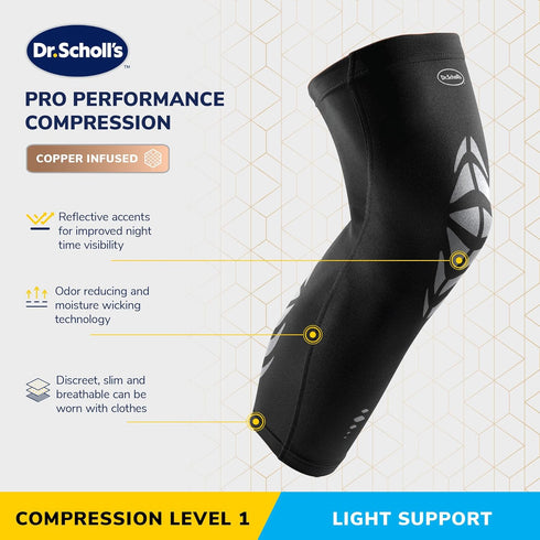 Dr. Scholl's Compression Leg Sleeve with Breathable & Copper-Infused Fabric for Pain Relief & Support (Sizes S-XL)...