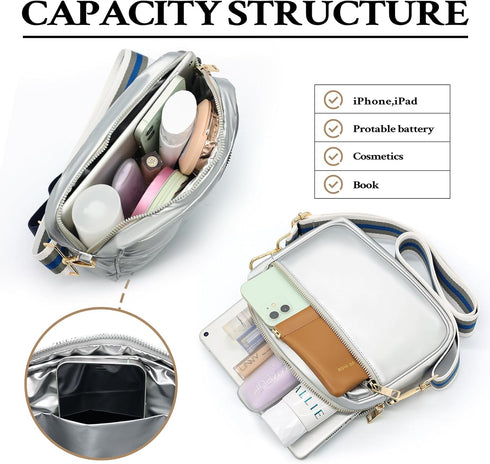 NAARIIAN Quilted Crossbody Bag for Women Puffer shoulder bag Guitar strap padded handbag designer trendy dupes soft purse...