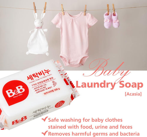 Laundry Soap Bar – Baby Laundry Detergent with Acacia – Natural and Organic Eco-Friendly Stain Remover – Baby Detergent for Sensitive Skin – Ideal...