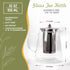 Glass Teapot with Removable Stainless Steel Infuser (32oz / 950ml) - High Borosilicate, Stovetop & Microwave Safe, Heat-Resistant Tea Kettle - Blo...