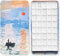 40Pcs Empty Half Pans with Magnetic Stripe Watercolor Paint Travel Tin Palette Case, Artist Paints Half Pan Kits for DIY Watercolor Oils or Acryli...
