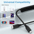 3ft Retractable USB C to C Car Charger Cable for iPhone 15 Pro Max 15 Plus, Coiled USBC to USBC Fast Charging Cord for Samsung Galaxy A54 5G A14 A...