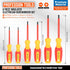 Amartisan 1000V Insulated Electrician Screwdriver Set 6-Piece, 3 Phillips and 3 Slotted Tips Professional Cushion Grip Screwdriver Set...