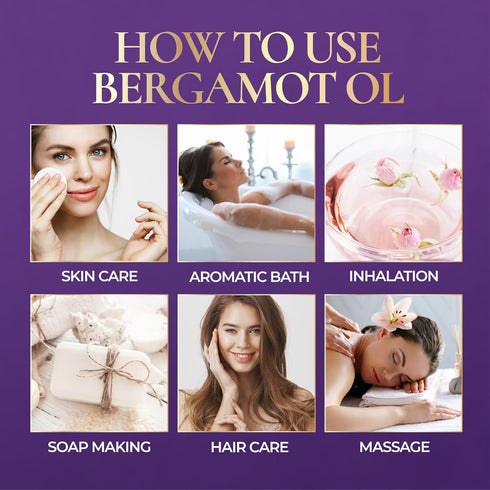 Premium Bergamot Essential Oil Organic (1 OZ) — Undiluted Organic Bergamot Essential Oil for Diffuser Aromatherapy and More — Therapeutic Grade Be...