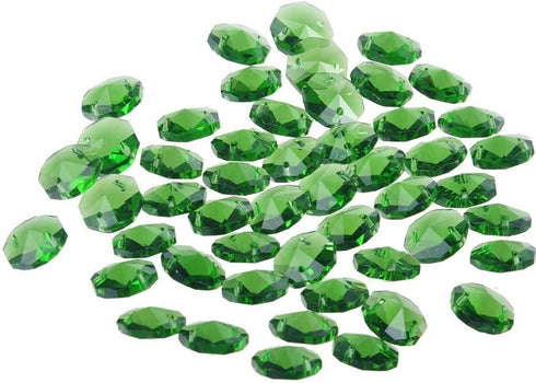 Sun Cling? Crystal 14mm Octagon Beads, Pack of 100 (Green)...
