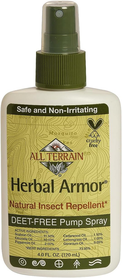Herbal Armor DEET-Free Pump Spray 4oz. Insect Repellent, Plant-Based and All-Natural Bug Repellent, Safe for Family and Pets, Mosquito and Bug Pro...