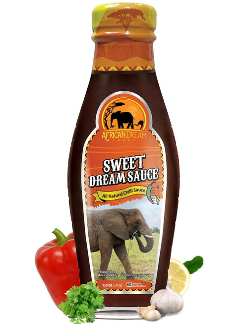 Sweet Dream Sauce Set | Mild and Bold Sauce by African Dream Foods | Bold & Fiery Flavor Spicy Sauce Gift | 5 fl oz, Single Glass Bottle...