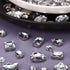 320 Pieces Sew on Rhinestone Sew Crystals Acrylic Gems Sewing Claw Rhinestone Flatback Gemstones with Hole Silver Prong in Mix Shape Mixed Size fo...