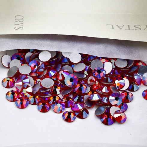 Yantuo Red AB Crystal Rhinestones SS16 1440 pcs, 4 mm Siam Glass Flat Back Rhinestone Strass for Nail Art,Tumbler Cup,Shoes,DIY Crafts,Bling Proje...