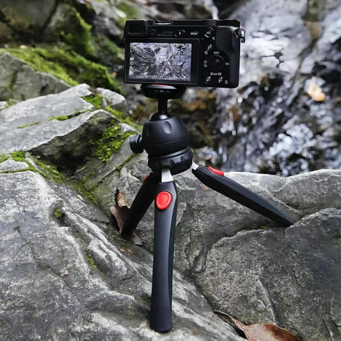 Mini Tripod for Camera and Phone -with Remote and 360 Degree Ball Head, Premium Tabletop Small Phone Tripod Mount for GoPro iPhone/Cell Phones Web...