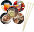 Aboat 120 Pieces 7.3 Inch Plastic Round Top Swizzle Sticks, Gold...