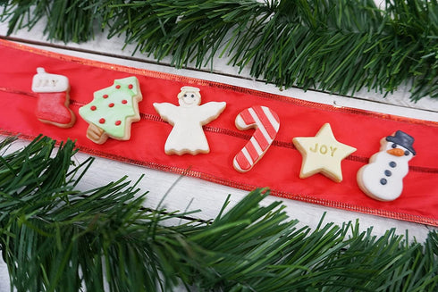 R&M International Mini Christmas Cookie Cutters, Snowman, Stocking, Star, Candy Cane, Tree, Angel, 6-Piece Set...