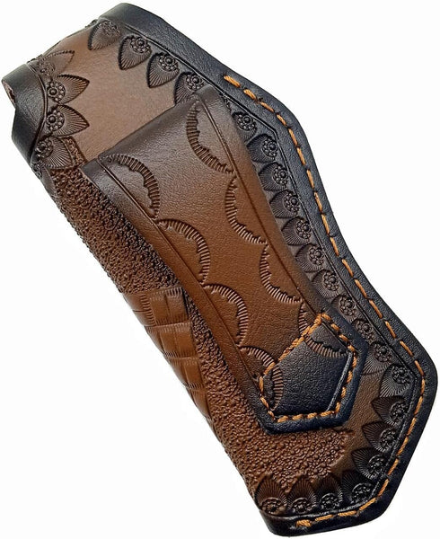 5'' Leather Folding Pocket Knife Sheath,Leather Knife Pouch for Buck 110,Knife Holster,Knife Sheaths (Dark Brown)...