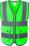 JKSafety High Visibility Zipper Front Kids Safety Vest With Reflective Strips,Meets ANSI/ISEA Standards (KID-Medium Green) ¡...
