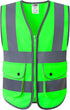 JKSafety High Visibility Zipper Front Kids Safety Vest With Reflective Strips,Meets ANSI/ISEA Standards (KID-Medium Green) ¡...