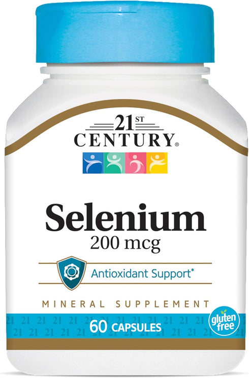 21st Century Selenium 200 Mcg Capsules, 60 Count (Pack of 2)...