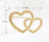 Gyn&Joy Gold Tone Fashion Double Heart Scarf Brooch Pin for Women...