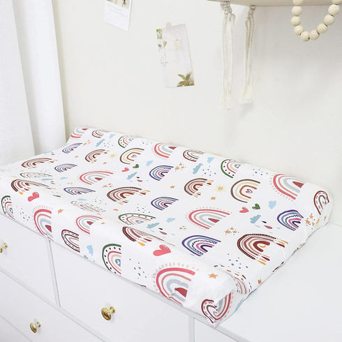 Baby Diaper Changing Pad Cover Cradle Mattress Sheets, Infant Stretchy Fabric Changing Table Cover Changing Mat Cover Baby Nursery Diaper Changing...