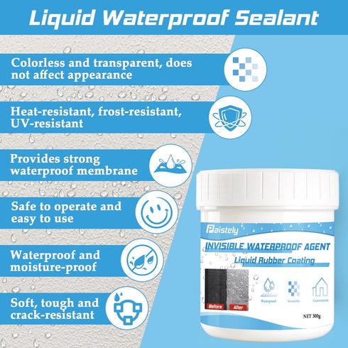 Waterproof Glue Sealant Clear 300g, Invisible Waterproof Agent, Super Strong Invisible Waterproof Anti-Leakage Agent, Waterproof Coating Suitable ...