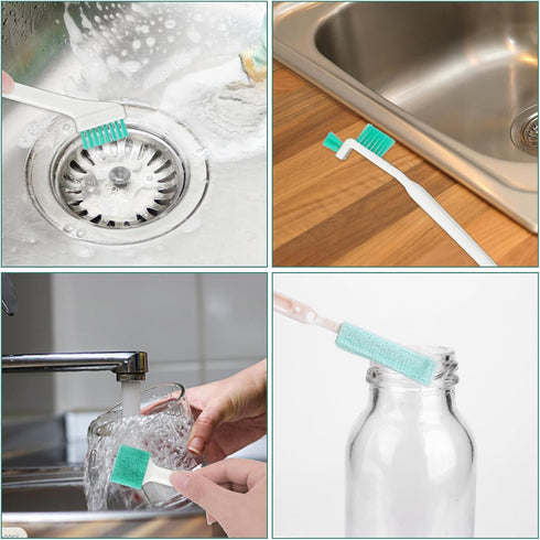 8Pcs Small Cleaning Brushes for Household, Detailed Cleaning Tool, Crevice Cleaning Tool Set, Detail Tiny Scrub Cleaner Brush for Window Groove Bo...