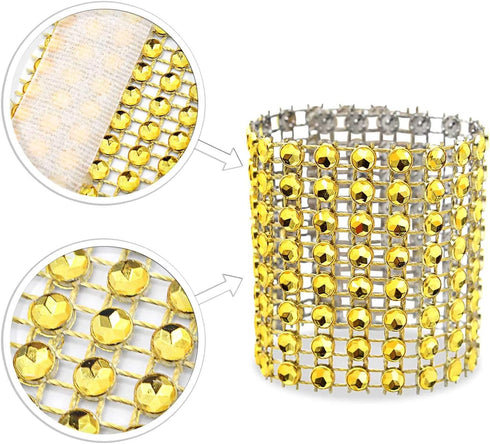KPOSIYA Napkin Rings, Pack of 60 Rhinestone Napkin Rings Diamond Adornment for Place Settings, Wedding Receptions, Dinner or Holiday Parties, Fami...