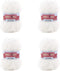 4 Skeins of Twinkle sKRubby Yarn Total 11.3 oz (320gr), Each 2.82 oz (80gr) / 186 yds (170m) (White)...