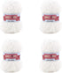 4 Skeins of Twinkle sKRubby Yarn Total 11.3 oz (320gr), Each 2.82 oz (80gr) / 186 yds (170m) (White)...