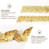 OLYCRAFT 11-Yard 1 Inch Elastic Sequin Trim Metallic Gold Stretch Sequin Trim 3-Row Fabric Paillette Ribbon Trims for Dress Embellish and Headband...