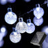 20 LED Crystal Globe Solar String Light Extra-Bright Outdoor Lights with 8 Lighting Modes Waterproof Solar Powered Patio Hanging Light for Garden ...